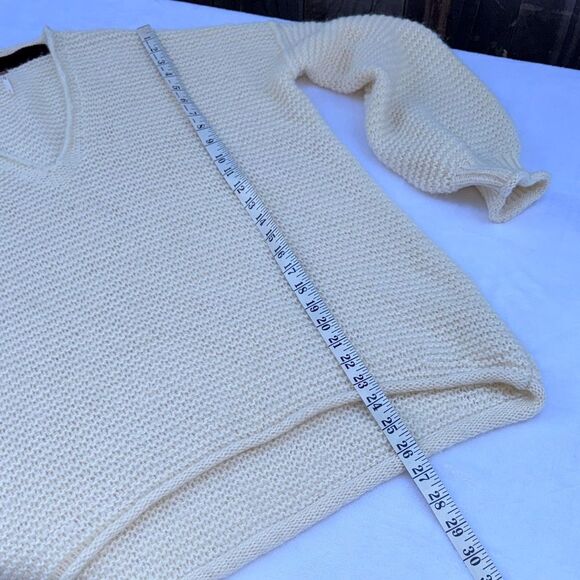 FREE PEOPLE All Mine Alpaca Wool Chunky Slouchy Soft Sweater Ivory Size Small - Picture 8 of 13